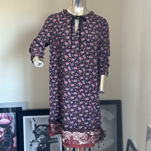 Coach Sheer Daisy Print Silk Dress